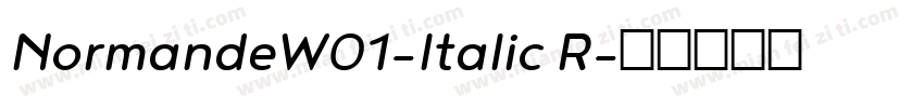 NormandeW01-Italic R字体转换